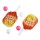 Everfit Pickleball Paddle Set Fibreglass Surface Honeycomb Core 2 Rackets 4 Balls Carry Bag Orange 2026