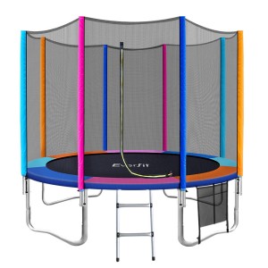 Everfit 10FT Kids Trampoline with Safety Net, Heavy-Gauge Steel Frame, UV-Stabilised Padding, 64 Triple-Rate Springs