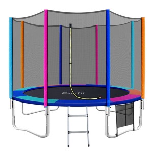 Everfit 12FT Kids Trampoline with Safety Net, Ladder & UV-Tested Steel Frame for Superior Bounce & Durability