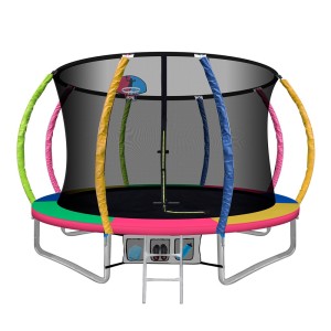 Everfit 10FT Kids Trampoline with Ladder, Safety Net, Basketball Set, UV-Stabilised Padding & Marine-Grade Steel Frame