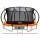 Everfit 12FT Kids Trampoline w/ Safety Net, Ladder, Basketball Set - Heavy-Duty Steel Frame, UV-Resistant, Orange