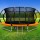 Everfit 14ft Kids Trampoline with Ladder, Basketball Hoop & UV-Tested Safety Netting - Orange Rebounder for Outdoor Fun