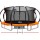 Everfit 14ft Kids Trampoline with Ladder, Basketball Hoop & UV-Tested Safety Netting - Orange Rebounder for Outdoor Fun