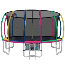 Everfit 16FT Kids Trampoline with Ladder, Safety Net, Basketball Set - Heavy-Duty Steel Frame, UV-Stabilised Padding