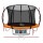 Everfit 8FT Kids Trampoline with Safety Net, Ladder & UV-Tested Anti-Graze Mat - Durable Steel Frame, Orange Rebounder