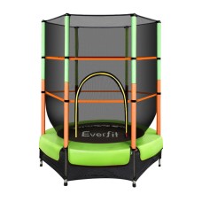 Everfit 4.5FT Kids Trampoline with Enclosure Safety Net, Marine-Grade Steel Frame, UV-Resistant Mat, for Ages 3-8