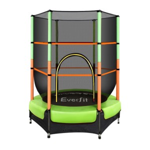 Everfit 4.5FT Kids Trampoline with Enclosure Safety Net, Marine-Grade Steel Frame, UV-Resistant Mat, for Ages 3-8
