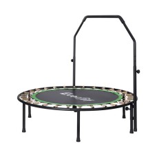 Everfit 48" Round Fitness Trampoline with Adjustable Handrail - Heavy-Gauge Steel Frame & Anti-Slip Feet - Green