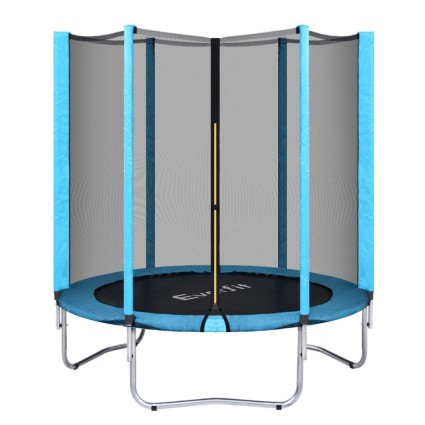 Everfit 6FT Kids Trampoline with Safety Net, UV-Stabilised Padding, Heavy-Duty Steel Frame, Blue, 50kg Capacity