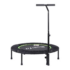 Everfit 40 Inch Foldable Fitness Trampoline with Adjustable Foam Handrail, Heavy Steel Frame, Home Gym Rebounder