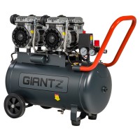 Giantz 50L Oil-Free Air Compressor, Quiet 3.0HP, Portable Tyre Inflator, 200L/Min, Steel, Ultra-Quiet, DIY
