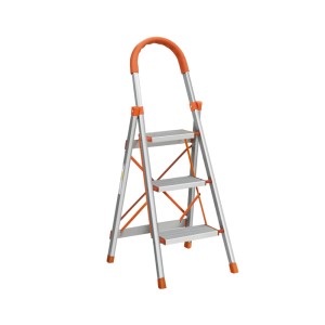 Giantz Lightweight Aluminium 3 Step Ladder – Foldable, Non-Slip, Multi-Purpose with Safety Handle, 150kg Capacity