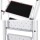 Giantz 2 Step Ladder - Lightweight Steel, Foldable, Non-Slip, Foam Handle, 150kg Capacity, Black/White, 1-Year Warranty