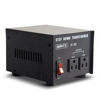 Giantz 200W Step Down Transformer 240V to 110V Converter | Pure Sine Output | Ultra Quiet & Portable with Bonus Fuses