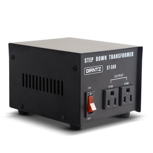 Giantz 500W Step-Down Transformer 240V to 110V Converter, Pure Sine Output, Ultra-Quiet, Portable, Bonus Fuses