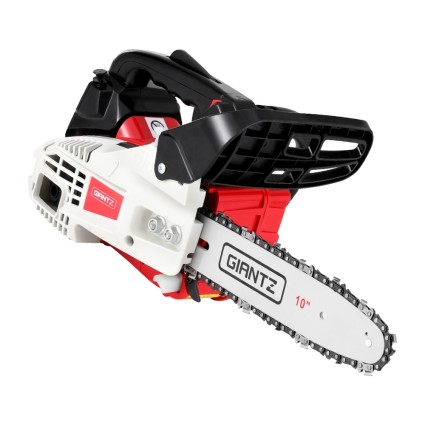Giantz 25cc Petrol Chainsaw 10" Bar E‑Start Lightweight 3.8kg Low Kickback Semi‑Chisel for Pruning (Pro)
