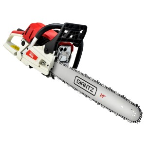 Giantz 62CC 20" Commercial Petrol Chainsaw - E-Start, Anti-Vibration, Low-Kickback Chain, Air Injection Carburetor