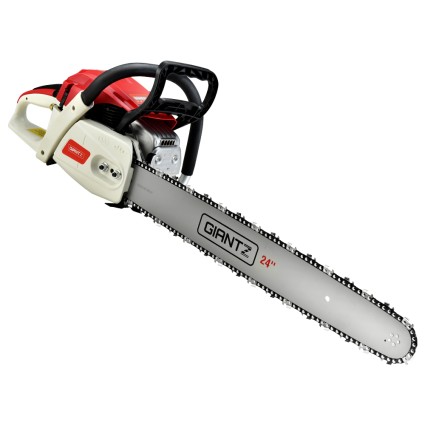 Giantz 65cc Petrol Chainsaw 24 Inch Bar E‑Start 2‑Stroke Commercial Tree Pruner Auto Oiler 83Lkcsupplies