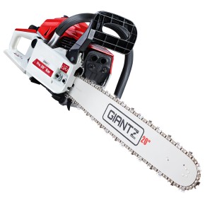 Giantz 52CC 20" Chainsaw - Commercial Grade, E-Start, Anti-Freeze, Oregon Bar & Chain, Low Kickback, Heavy Duty Power