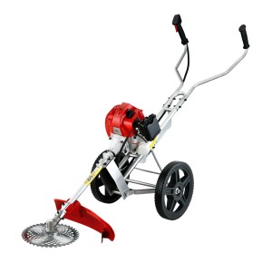 Giantz 62cc 2-Stroke Petrol Brush Cutter Trimmer Saw: Lightweight 3-in-1 Wheel Design for Grass, Weeds, and Tree Trunks