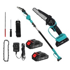 Giantz Telescopic Pole Chainsaw 6 Inch Cordless Tree Trimmer Kit 20V Lithium Battery, 2x1500mAh, 130–250cm
