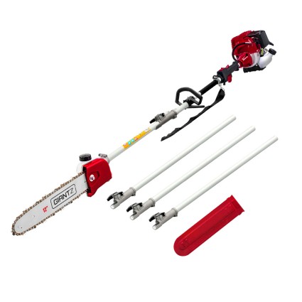 Giantz 40CC 4-Stroke Petrol Pole Chainsaw - 12in Bar, 5.6m Reach, Anti-Vibration, Easy Start, Bonus Toolkit &