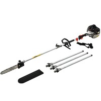 Giantz 65CC Petrol Pole Chainsaw Tree Pruner - 12" Bar, Anodized Alloy Poles, Anti-Vibration, Easy Start, Bonus Toolkit