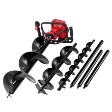 Giantz 92CC Petrol Post Hole Digger with 3m Auger Depth, 65Mn Steel Blades, and Vertical Gearbox for Efficient Digging