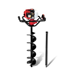 Giantz 92CC Petrol Post Hole Digger with 200mm Auger and 80cm Extension - Heavy-Duty Steel, Easy Start, 1.8M Max