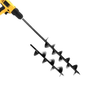 Giantz Power Garden Spiral Auger Drill Bit Set, Heavy-Duty Steel, 75x300mm & 75x600mm, Fits 13mm Chuck, 1
