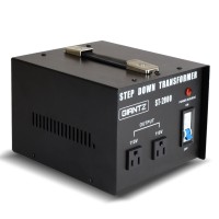 Giantz 2000W Step Down Transformer - Converts 240V to 110V, Pure Sine Output, Quiet, Lightweight, 12-Month Warranty