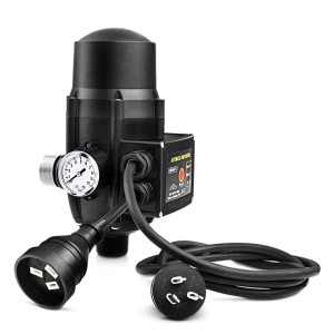 Giantz Black Adjustable Electronic Water Pump Controller, Auto Switch for Jet, Stage, Garden Pumps, IP65 Certified