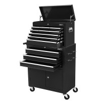 Giantz 12-Drawer Tool Chest Trolley: Durable Steel, Lockable, Smooth Slides, Non-Slip Liners, Omnidirectional Castors