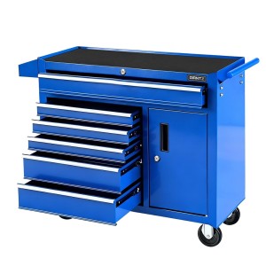 Giantz 6 Drawer Tool Chest Trolley Cabinet - Powder-Coated Steel, 100kg Capacity, Lockable Wheels, Garage Organiser