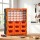 Giantz 39-Drawer Tool Organiser with Clear and Orange Bins Black Polypropylene Cabinet 39pc Storage System