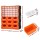 Giantz 39-Drawer Tool Organiser with Clear and Orange Bins Black Polypropylene Cabinet 39pc Storage System