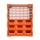 Giantz 39-Drawer Tool Organiser with Clear and Orange Bins Black Polypropylene Cabinet 39pc Storage System