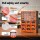 Giantz 39-Drawer Tool Organiser with Clear and Orange Bins Black Polypropylene Cabinet 39pc Storage System