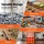 Giantz 39-Drawer Tool Organiser with Clear and Orange Bins Black Polypropylene Cabinet 39pc Storage System