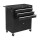 Giantz 3 Drawer Tool Box Chest Cabinet, Steel Garage Organiser, 68.5x33.5x74.5cm, Lockable, Wheels, Black