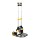 Giantz Folding Trolley Portable Hand Truck Lightweight Travel Luggage Trolley 80kg Capacity Silver 3 Position Handle