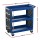 Giantz 3-Tier Steel Tool Cart with Pegboard, Hooks, Screwdriver Bay, 150kg Capacity, 79x35.5x77cm, Blue