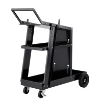 Giantz Heavy-Duty Steel Welding Trolley Cart - 100kg Capacity, Black, 81x36x70cm for MIG TIG Plasma Cutter Mobility
