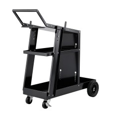 Giantz Heavy-Duty Steel Welding Trolley Cart - 100kg Capacity, Black, 81x36x70cm for MIG TIG Plasma Cutter Mobility