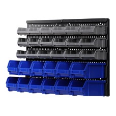 Giantz 30 Bin Wall Mounted Storage Rack – Heavy-Duty Tool Organiser with Detachable Bins & Ultra Durable Peg Board