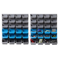 Giantz 48-Bin Wall Rack: Steel Peg Board, Detachable Bins, Upgraded Stability for Garage Tool Organisation
