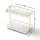 Artiss 2X 2‑Tier Corner Bathroom Storage Rack Gold Marble Look Reinforced Twin Bars Stable Base 20kg