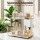 Artiss 2X 2‑Tier Corner Bathroom Storage Rack Gold Marble Look Reinforced Twin Bars Stable Base 20kg