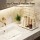 Artiss 2X 2‑Tier Corner Bathroom Storage Rack Gold Marble Look Reinforced Twin Bars Stable Base 20kg