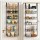 Artiss 2x Over Door Storage Pantry Organiser 6-Tier Metal Hanger Hook Black Set of 2 Packaged Ready to Fit